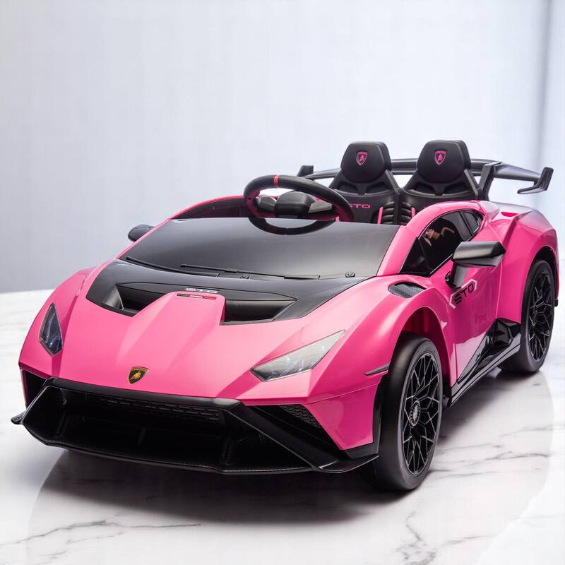 24V Licensed Lamborghini Ride-On Car for Kids with Drift Mode, Bluetooth Music, LED Lights, Remote Control -Electric Toy Vehicle