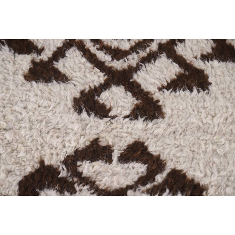Tribal Anatolian Turkish Runner Rug Handmade Geometric Wool Carpet - 3'4"x 10'9"