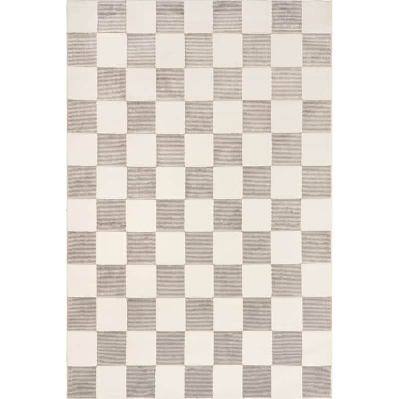 Nuloom Zhuri Checkered Machine Washable Area Rug