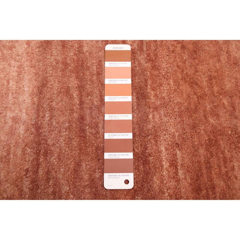 ECARPETGALLERY Hand-knotted Pak Finest Gabbeh Copper Wool Rug - 4'2 x 5'11