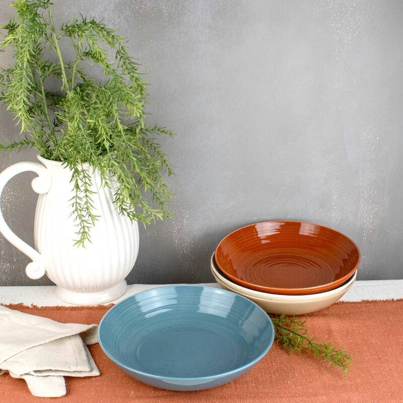 Sango Siterra Painters Palette Mixed Set of 4 Dinner Bowls, Multicolor