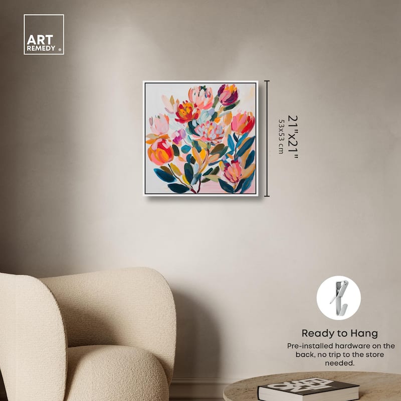 Contemporary Flora II Canvas by Art Remedy