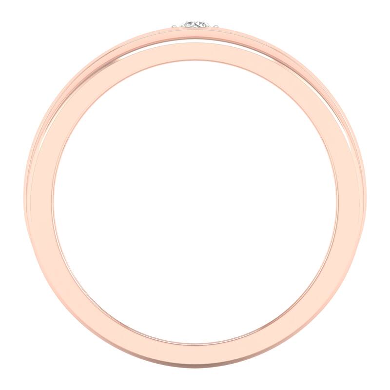 1/20ct TDW Diamond Wedding Band in 10K Gold for Men