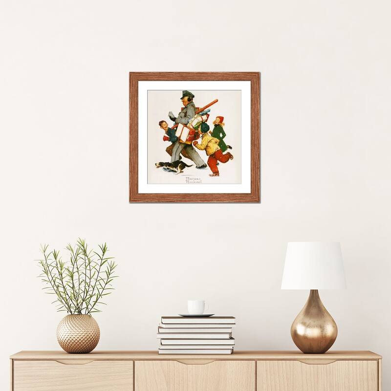 iCanvas "Jolly Postman" by Norman Rockwell