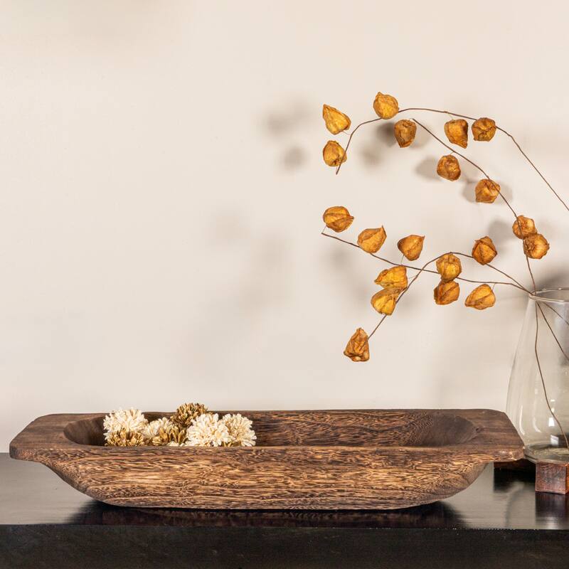 Decorative Paulownia Wood Tray Bowl