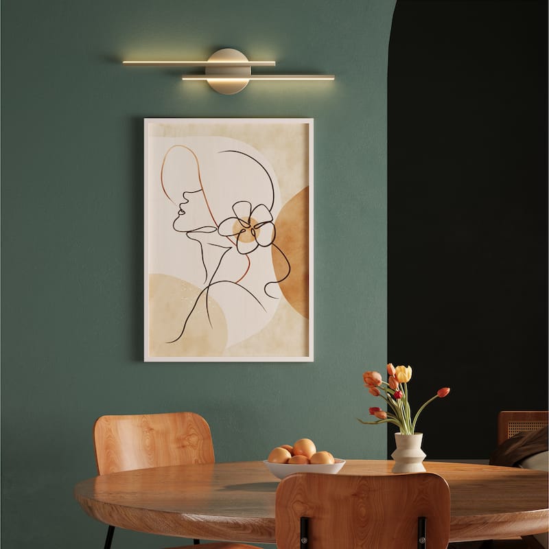 Modern Fixtures 21" Bathroom Vanity Lights Over Mirror Wall Sconce