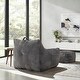 preview thumbnail 3 of 23, Plush Cloud-Like Bean Bag Chair & Ottoman Set - Soft Microsuede Lounger for Living Room/Playroom