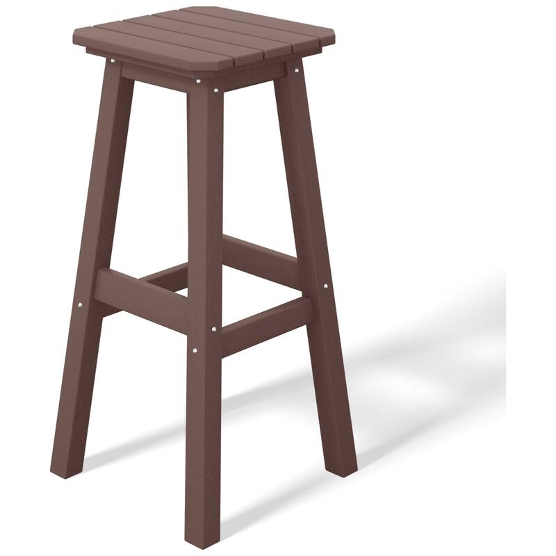 Polytrends Laguna Hdpe All Weather Outdoor Patio 29" Square Bar Stool