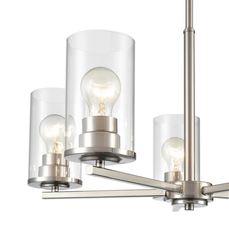 Millennium Lighting Verlana 5 Light Chandelier in Multiple Finishes with Clear Glass Shades