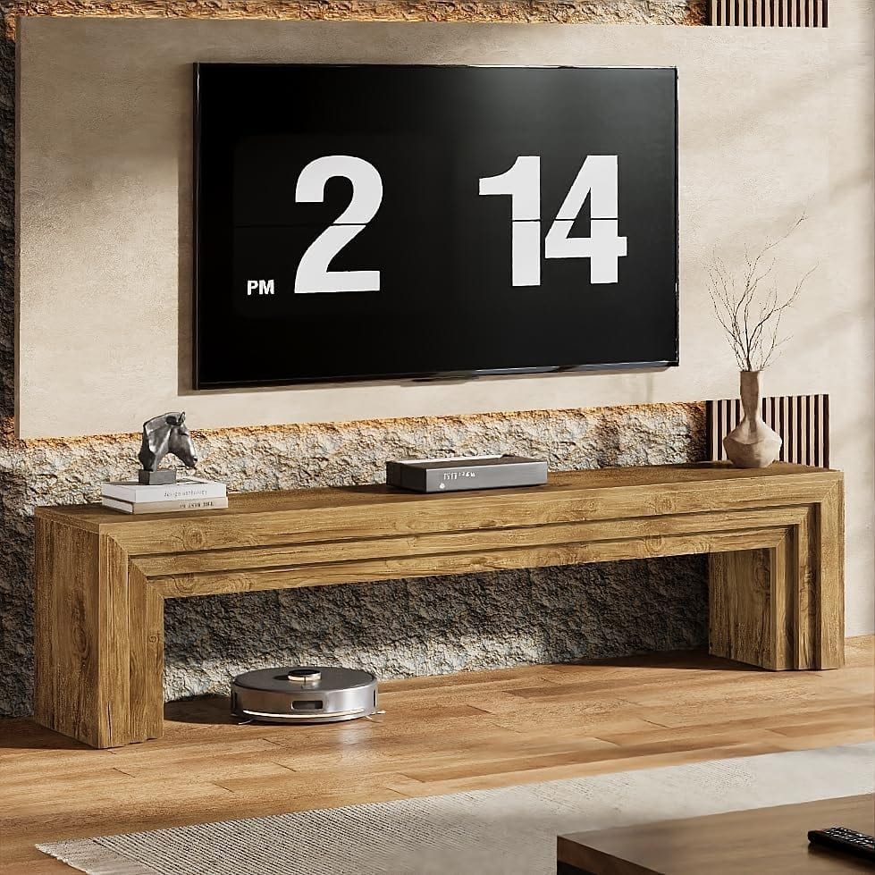 70.9" Extra Long Wooden TV Stand for 75-Inch TVs, Entertainment Center Media Console for Living Room