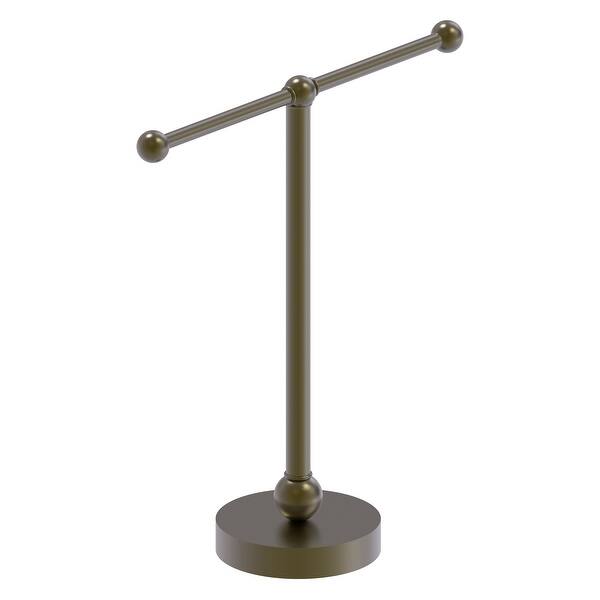 Allied Brass Vanity Top 2 Arm Guest Towel Holder in Unlacquered Brass Allied Brass Vanity Top 2 Arm Guest Towel Holder in Unlacquered Brass