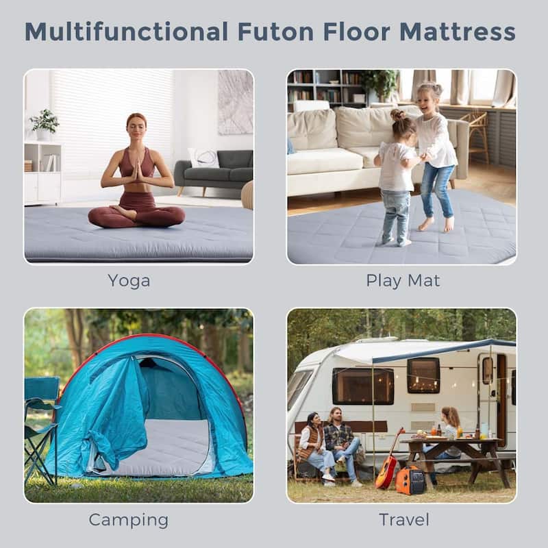 2.5 Inch Mattress Futon Roll Up Mattress,Camping Sleeping Pad