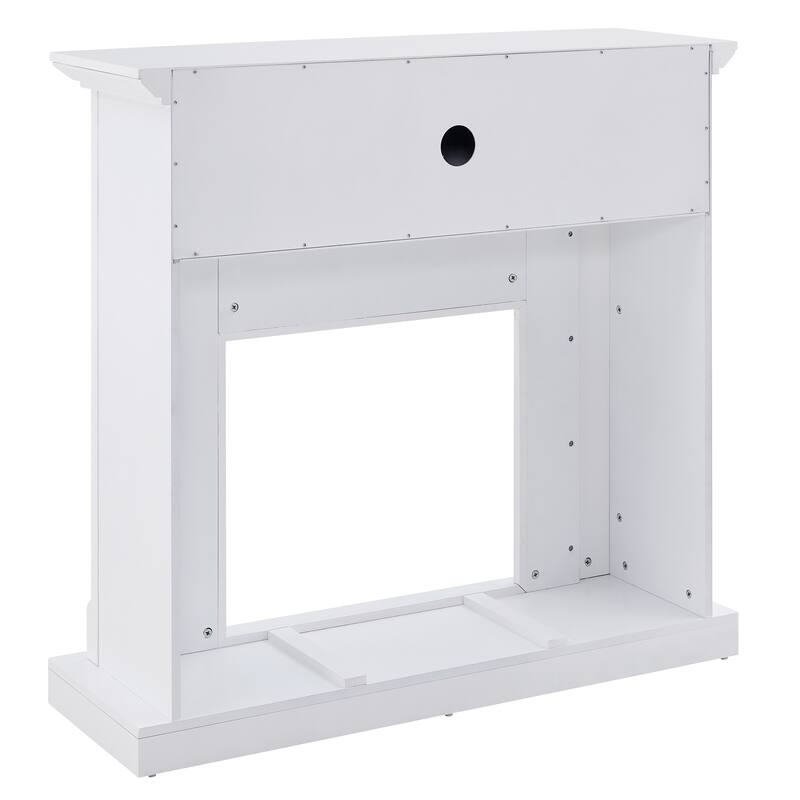 SEI Furniture Rehni Tiled Media Electric Fireplace Console