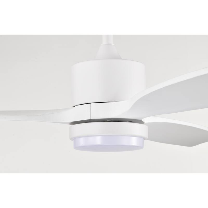 Yerma 52-inch Solid Wood and Metal Lighted Ceiling Fan with LED Lighting