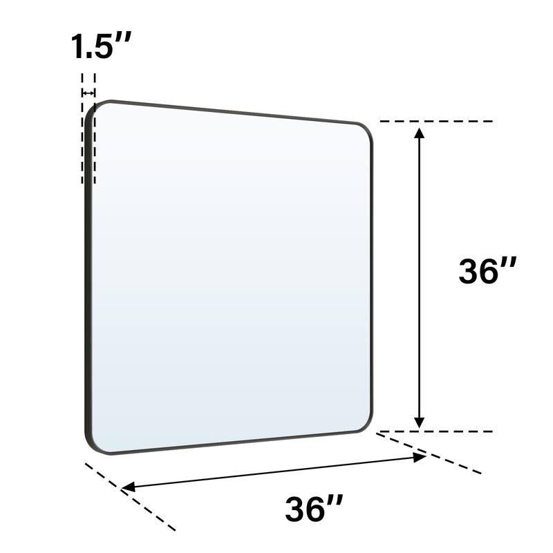 Modern Bathroom Wall Mounted Anodized Aluminum Framed Wall Vanity Mirror