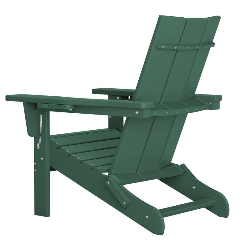Foldable HDPE Modern Chair with Dual Cup Holders