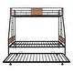 preview thumbnail 6 of 16, Modern Twin over Full Bunk Bed with Wooden Decoration and Safety Guardrail and Convenient Trundle