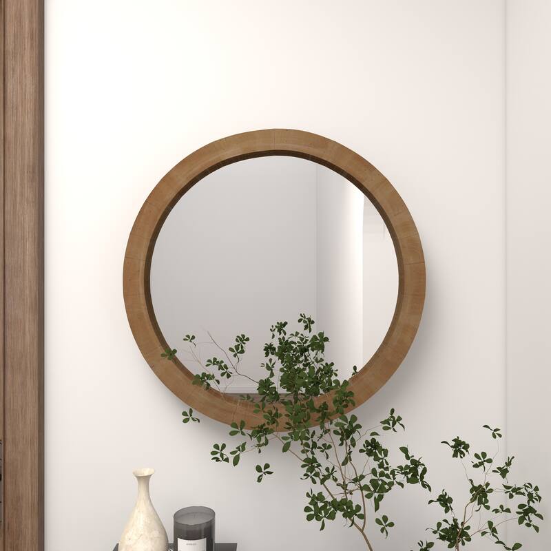 Brown Contemporary Wall Mirror