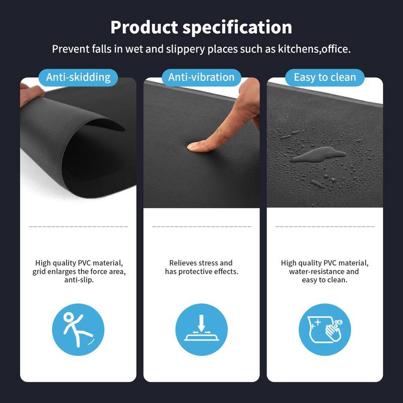 Premium Anti-Fatigue Comfort Mat, Thick, Non-Slip & All-Purpose Comfort - for Kitchen, Office Standing Desk