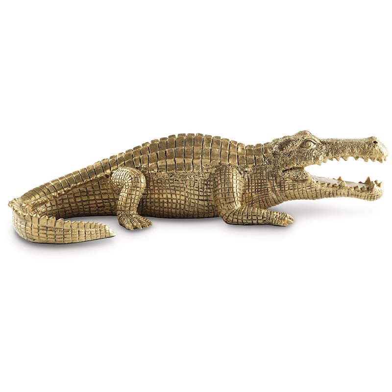 Signature Design by Ashley Lauretman Antique Gold Finish Sculpture - 22.88" W x 10.5" D x 6" H