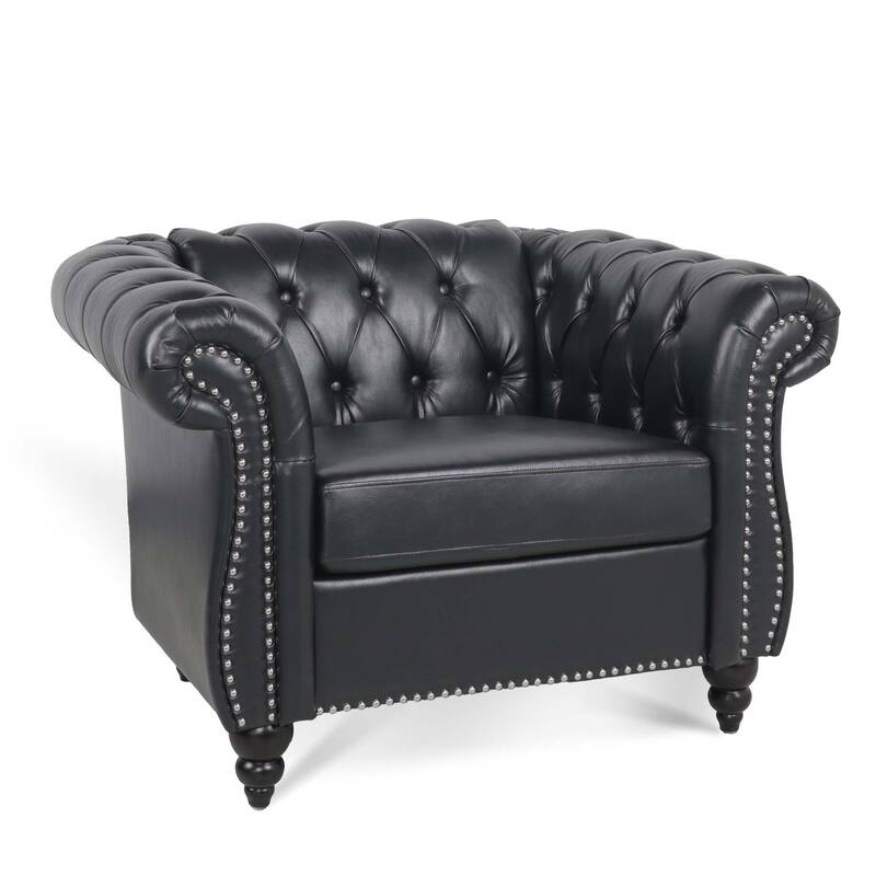 HCHAIRH Tufted Rolled Arm Seater Sofa Chair For Living Room