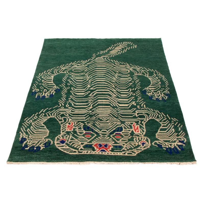 ECARPETGALLERY Hand-knotted Jules Serapi Dark Green Wool Rug - 4'11 x 6'10