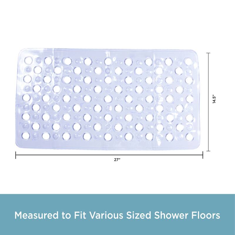 Kenney Vinyl Bath, Shower, and Tub Mat, 14.5" W x 27" L