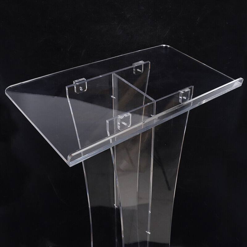 Acrylic Podium Stand Portable Lectern Pulpits for Churches - Overstock ...