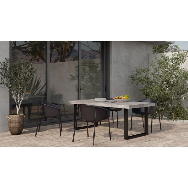 Modern white outdoor dining table deals