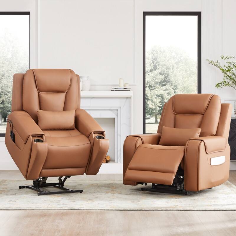 Andy Electric Power Lift Recliner with Heat and Massage for Elderly