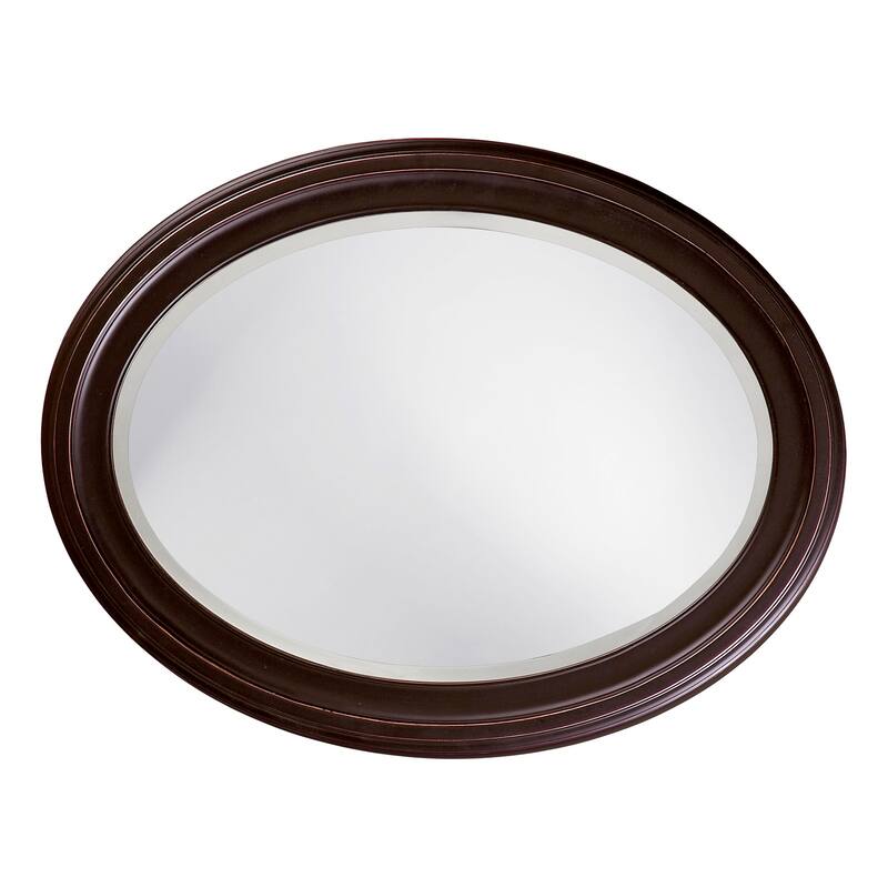 Allan Andrews George Wood Framed Oval Wall Mirror - 25" x 33" x 1"