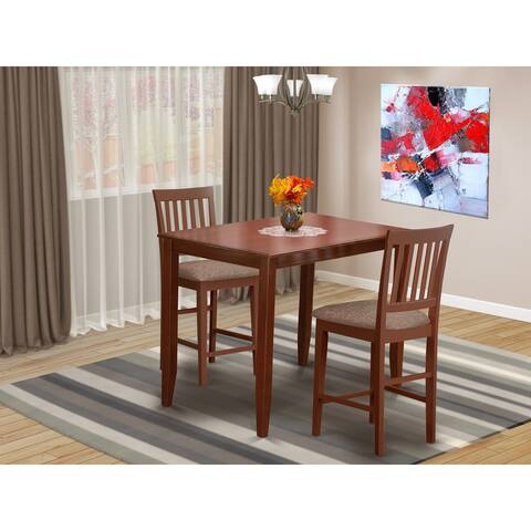 Dining Set Includes Dining Table and Dinette Chairs in Mahogany Finish (Seat's Type Options)