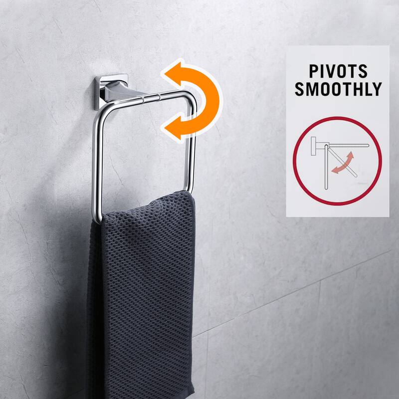 Wall Mounted 7in Towel Ring Rustproof Hand Towel Holder