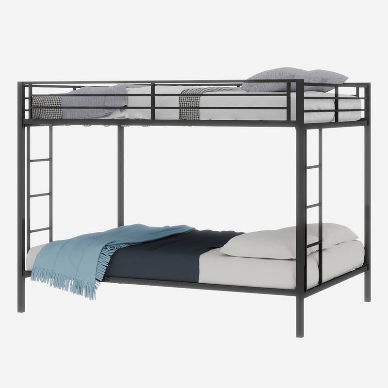 Multi-Functional Metal Bunk Bed, No Box Spring Needed, Bunk Bed Frame for Aldults Dorm Bedroom Guest Room