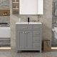 preview thumbnail 56 of 143, Modern Bathroom Vanity with Sink & Faucet Storage Cabinet Set 30 in - Grey