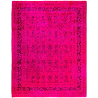 Overdyed One-of-a-Kind Hand-Knotted Area Rug - Pink - 9' 5" x 12' 1"