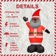 preview thumbnail 3 of 9, Fraser Hill Farm 12-Ft. Tall African American Santa Claus, Outdoor Blow-Up Christmas Inflatable with Lights