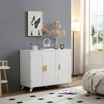 Sideboard Buffet cabinet with 3 doors and removable shelves, for living room, dining room