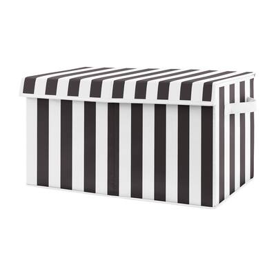 Black Stripe Collection Boy or Girl Kids Fabric Toy Bin Storage - Black and White for Paris Collection Gender Neutral
