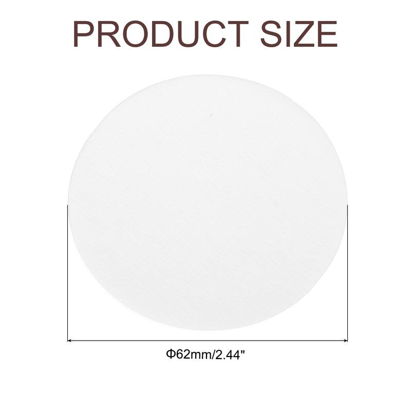 600Pcs Coffee Filters, Disposable Round Paper Filter for Home Office - White - 62mm