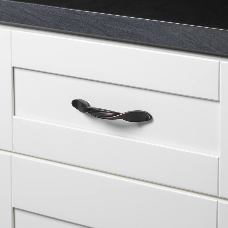GlideRite 5-Pack 3 in. Center Oil Rubbed Bronze Twisted Cabinet Pulls - Oil Rubbed Bronze