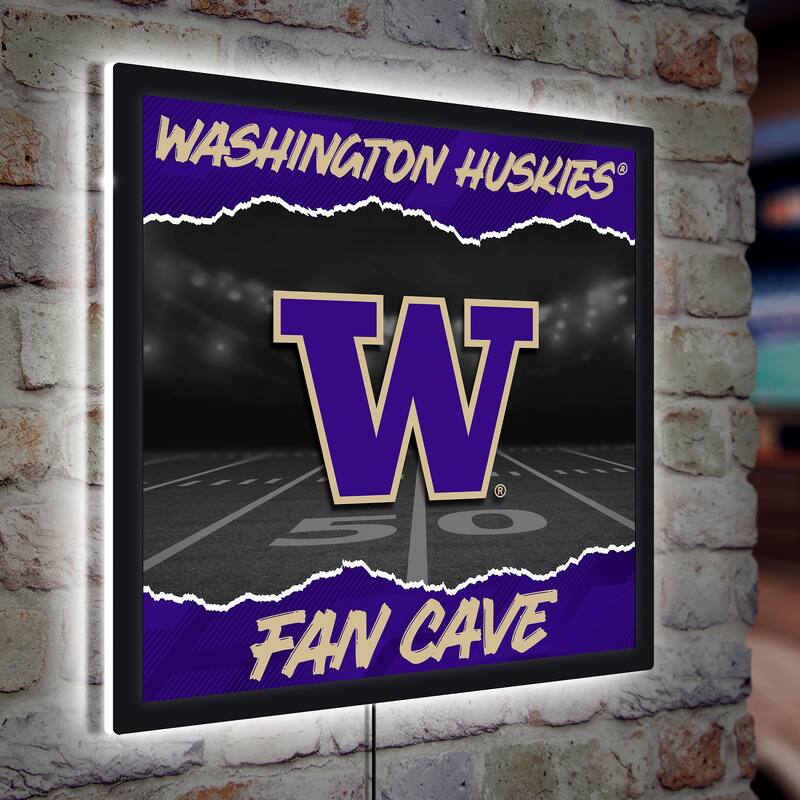University of Washington LED Lighted Sign - Grey