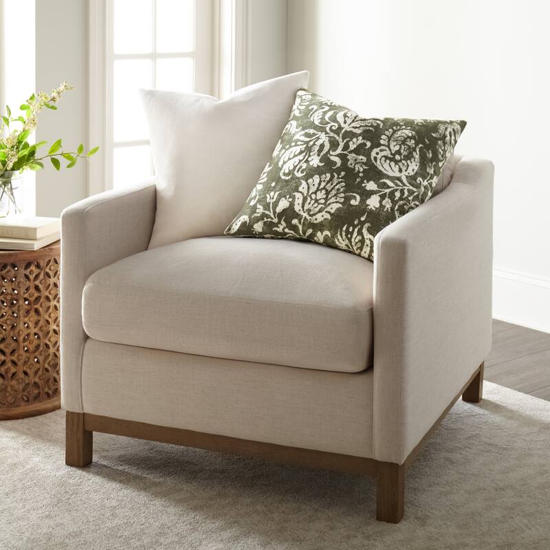 2-Pack Cotton Slub Decor Throw Pillows in Distressed Floral