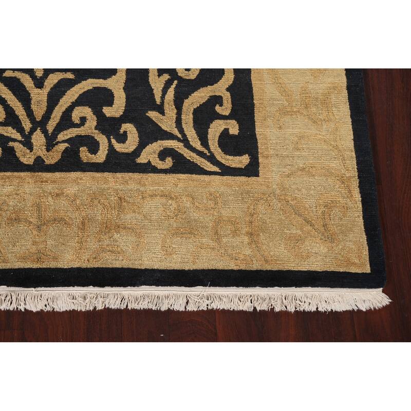 Vegetable Dye Geometric Nepalese Oriental Area Rug Wool Hand-knotted - 6'1" x 9'0"