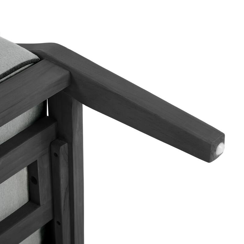 6-Piece Outdoor Teak Seating Set Armchair Patio Conversation Sets with 2 Tables, Cushion