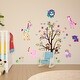preview thumbnail 2 of 7, Walplus Happy Animals Colorful Tree Wall Sticker DIY Art Nursery Decor