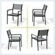 preview thumbnail 19 of 36, 11/13-Piece Outdoor All-Weather Patio Dining Set Aluminum Rectangular Table with Umbrella Hole and Stackable Chairs