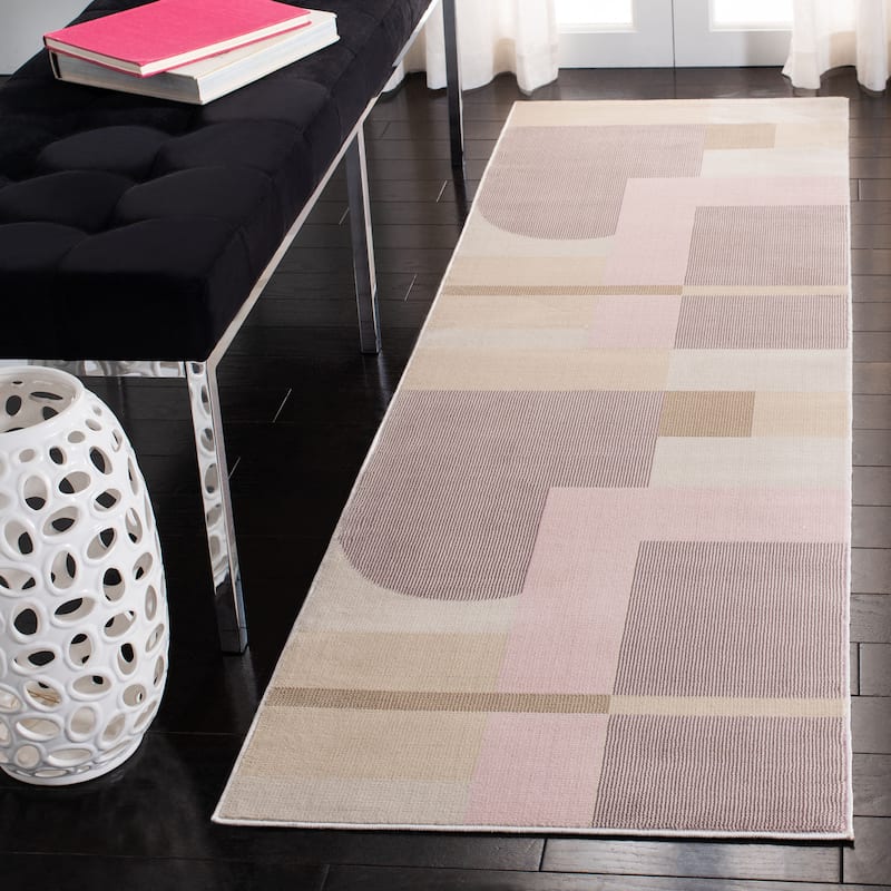 SAFAVIEH Orwell Theodocia Mid-Century Modern Rug - 2'2" x 9' Runner - Pink/Purple