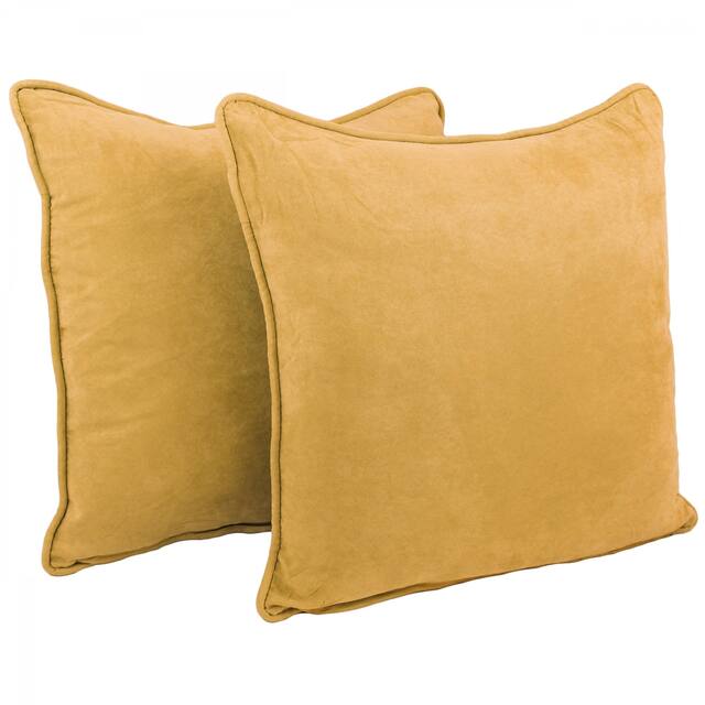 Porch & Den Springbrooke Microsuede Floor Pillows (Set of 2) - Lemon