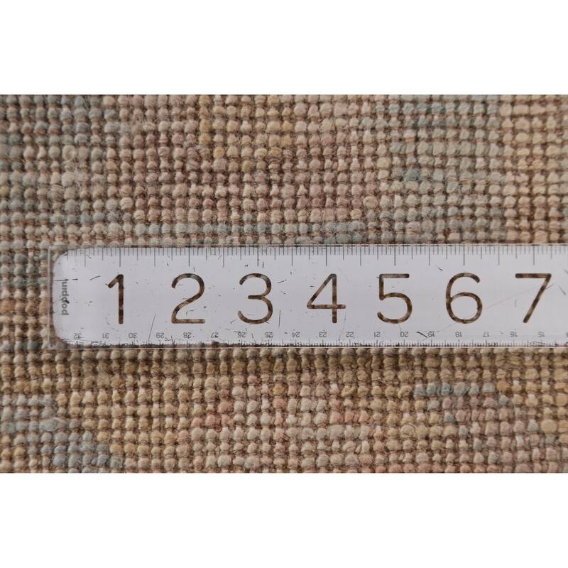 Hand Knotted Oriental 100% Wool Carpet Transitional All-Over Beige & Ivories Oushak Area Rug - 11' 10'' X 9' 0''